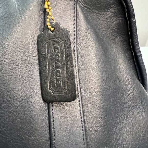 Coach Vintage Madison Top Handle Satchel Doctor Bag Navy Blue Made USA Classic - Picture 3 of 14